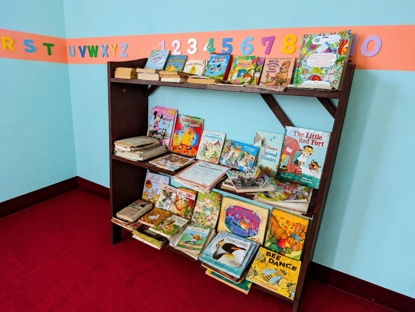 Books and stories in the reading corner